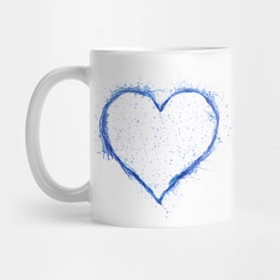 Blue Water Heart Mug